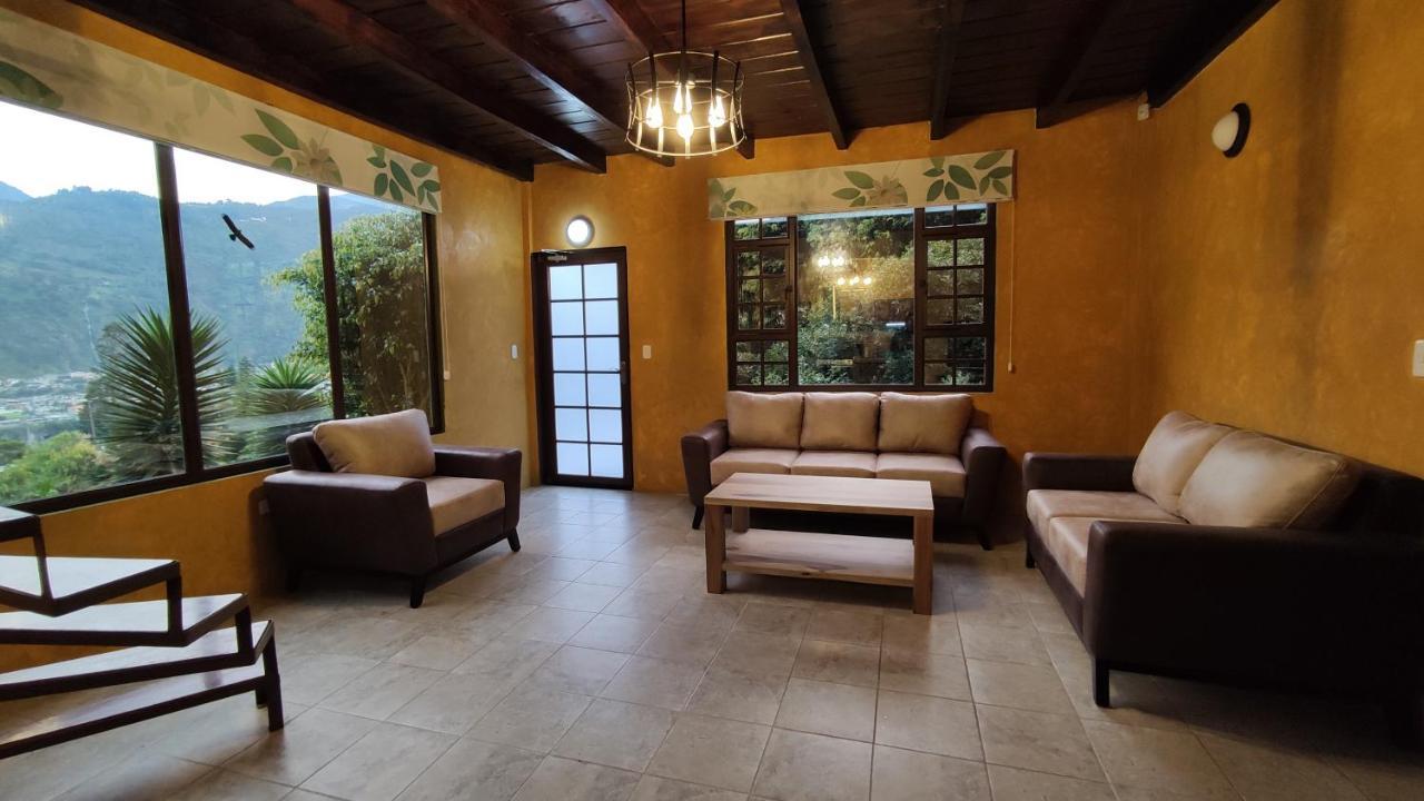"Casa Verde" En Banos De Agua Santa Con Vista Al Volcan Tungurahua Bagian luar foto