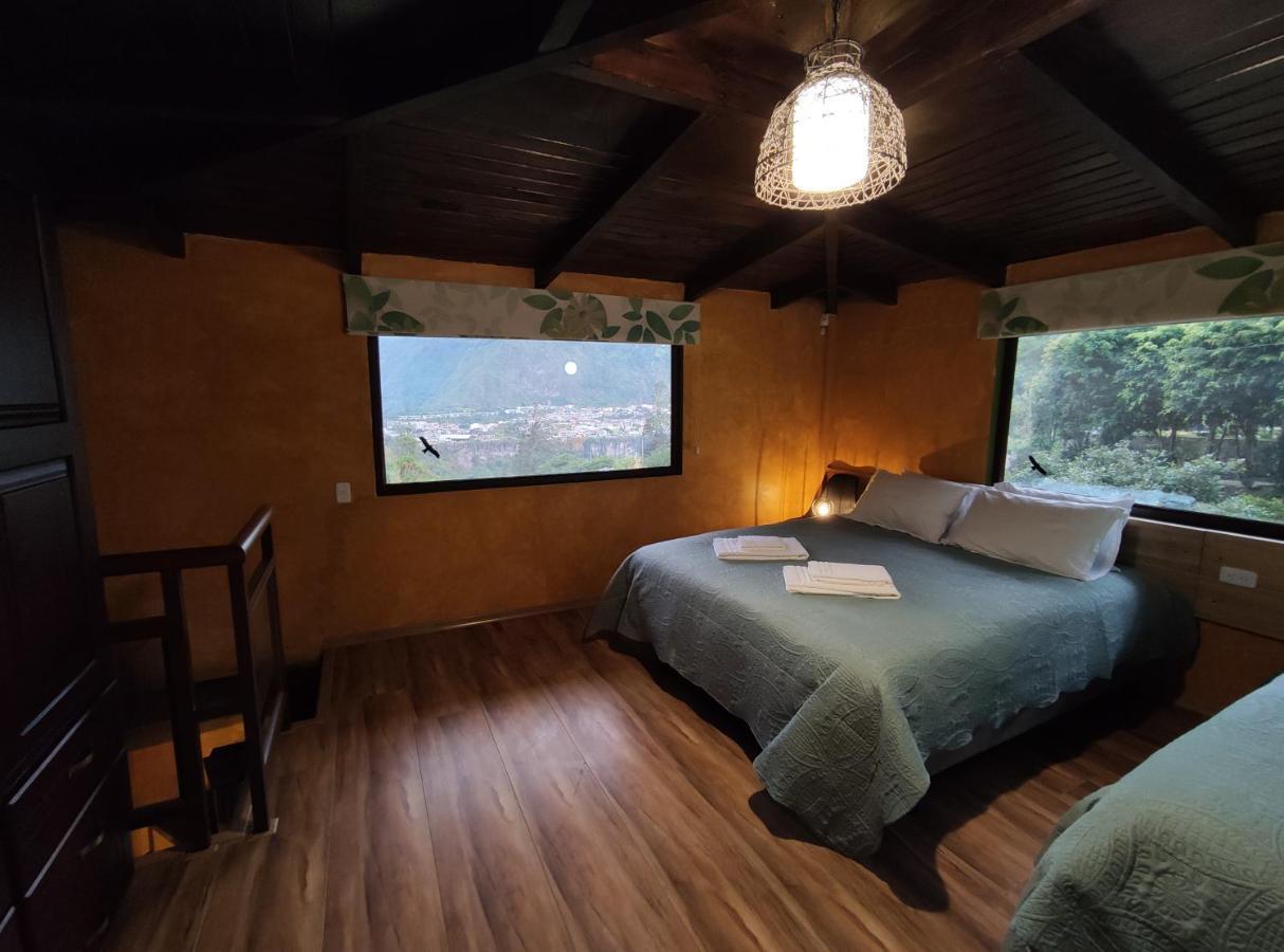 "Casa Verde" En Banos De Agua Santa Con Vista Al Volcan Tungurahua Bagian luar foto
