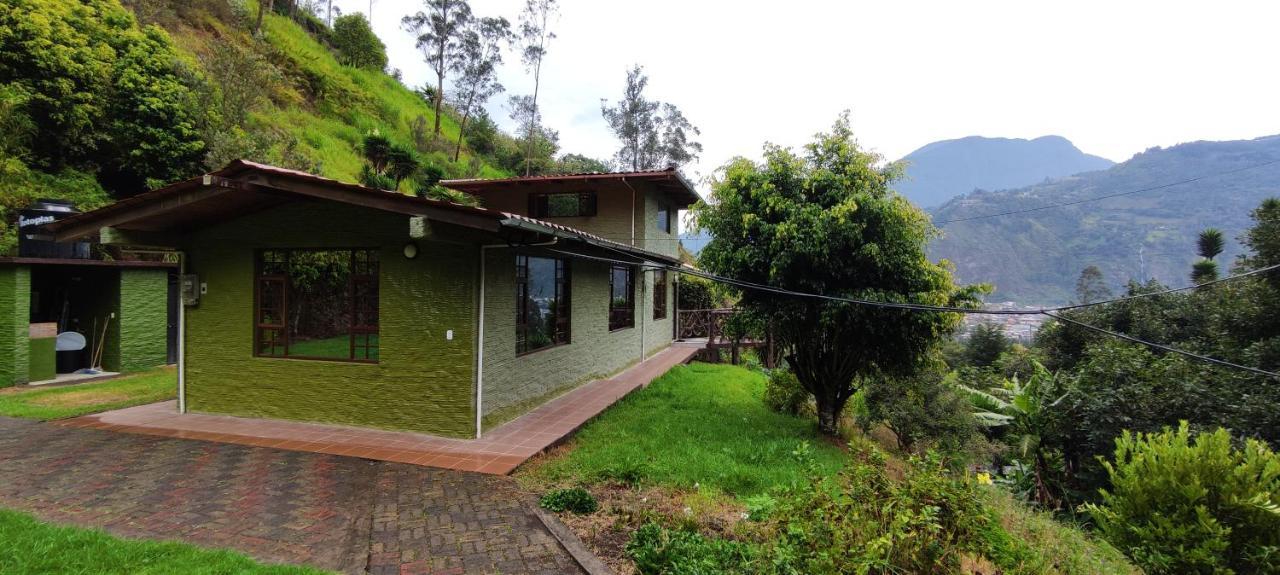 "Casa Verde" En Banos De Agua Santa Con Vista Al Volcan Tungurahua Bagian luar foto
