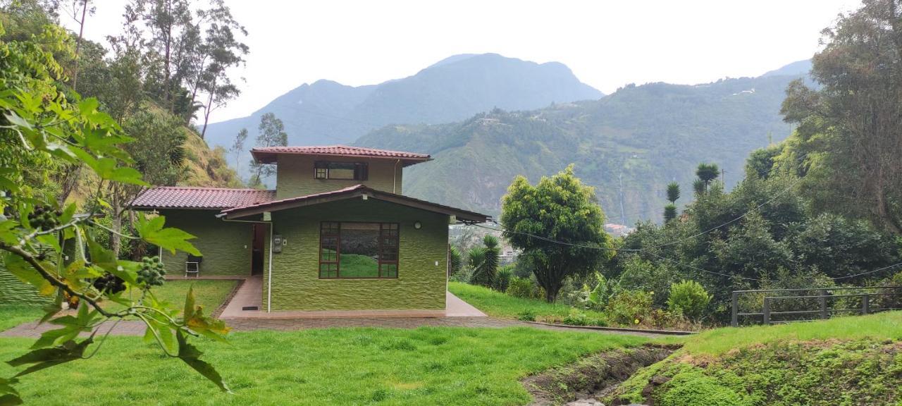 "Casa Verde" En Banos De Agua Santa Con Vista Al Volcan Tungurahua Bagian luar foto
