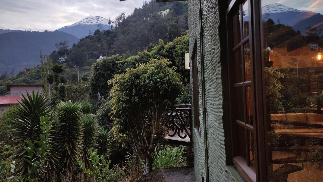"Casa Verde" En Banos De Agua Santa Con Vista Al Volcan Tungurahua Bagian luar foto
